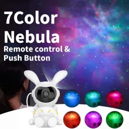 TECPHILE Night Light Galaxy Astronaut Projector with Remote Control 360° Adjustable Head Table Lamp image 5