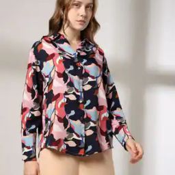 Women Printed Regular Fit Shirt-image-3