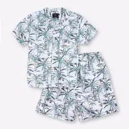 Tree Print Shirt & Shorts Set-image-13