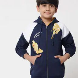 Zip-Front Hoodie with Split-Kangaroo Pockets-image-74