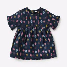 Printed Fit & Flare Dress with Round-Neck-picture-41