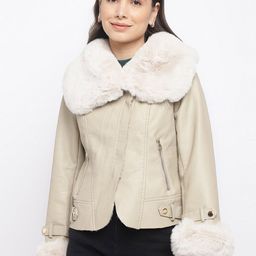 Latin Quarters Women Beige Tailored Jacket-image-1