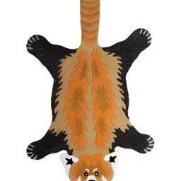 Exotic India Brown & Black Rainbow  Red-Panda Printed Asana Floor Mats-image-7