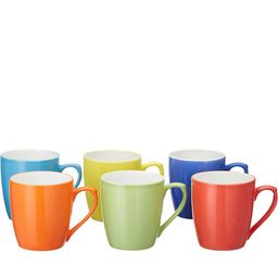 SkyKey Red & Blue Set of 6 Bone China Glossy Cups 160 ml Each-10