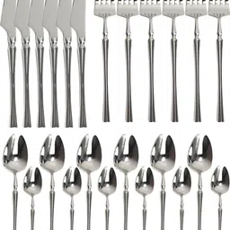 manishaware Hearty Meals Deserve Hearty Silverware | The Classic Design G 4-Piece Set Stainless Steel Cutlery Set-picture-21