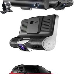 maties 170Degree/3 Lens/Wide Angle Car Camera DVR/G-Sensor Dashcam-324 Black LCD-picture-25