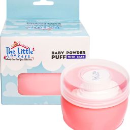 Portable Baby Powder Puff with Box Holder Container for New Born Baby and Kids-image-46