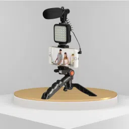 FRONY Video Kit with Tripod, LED Lights and Wireless Microphone Setup For VloggingR225 Tripod-picture-5
