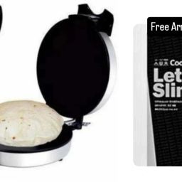 Combo of Free Arm Sleeves With Non Stick Electric Roti and Khakra Maker-image-11
