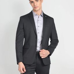 arrow Men Two Piece Solid Suit-picture-28
