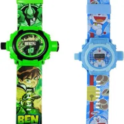 COMBO BEN 10 AND DOREMON 24 IMAGE PROJECTOR WATCH PACK OF - 2-4