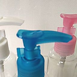 KABEER ART Plastic 100 ml Empty Printed Lotion, Cream, Soap Dispenser, Bottle With Pump Action And Safety Lock Set Of 3 Pc image 5
