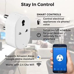 IFITech Wi-Fi Plug with 16A Smart Switch, Remote Control Your Devices from Anywhere- Compatible with Alexa Echo/Google Assistant and IFTTT image 3
