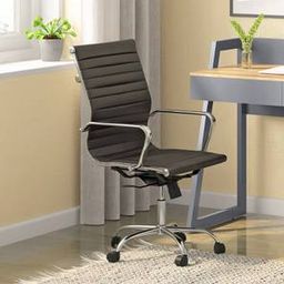 urban ladder Charles Leatherette Study Chair in Black Colour-picture-18