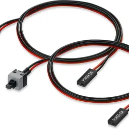 LipiWorld TV-out Cable (Pack of 2) 2 Pin SW PC Desktop Power Cable On/Off Button ATX Computer Cord-image-47