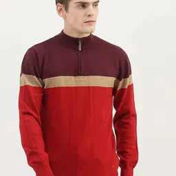 United Colors of Benetton Men Colourblocked Wool Pullover Sweater-image-8