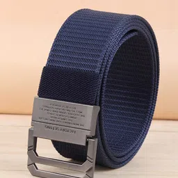 WINSOME DEAL Men Set Of 2 Textured Canvas Belt With D-Ring Closure image 3