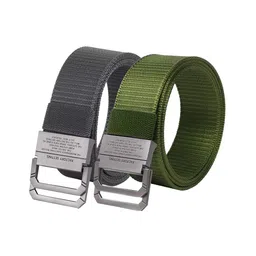WINSOME DEAL Men Set Of 2 Textured Canvas Belt With D-Ring Closure image 5