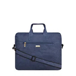 LOREM Unisex Blue & Black Textured Messenger Bag-74