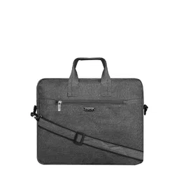 LOREM Unisex Grey Textured Textured Messenger Bag with Laptop Sleeve-24