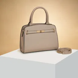 Forever Glam by Pantaloons Colourblocked PU Oversized Structured Handheld Bag with Cut Work-51