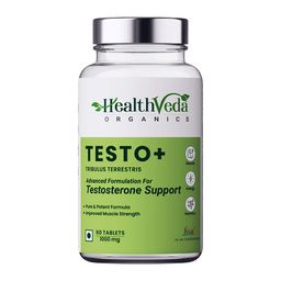 Health Veda Organics Plant Based Testo+,  60 tablet(s)  Unflavoured -15