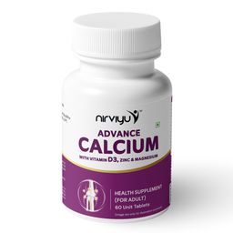 Nirviyu Advance Calcium with Vitamin D3 Zinc & Magnesium, 60 tablet(s) Unflavoured-image-93