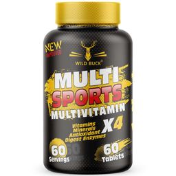 Wild Buck Multi Sports Multivitamin X4,  60 tablet(s)  Unflavoured -12