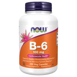 Now Vitamin B-6 100 mg,  250 veggie capsule(s)  Unflavoured -29