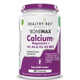 HealthyHey Nutrition Calcium + Magnesium with Vitamin D3 & K2 Mk7 Bonemax, 60 capsules Unflavoured-picture-43