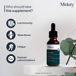 Miduty Coco D3 with MCT Oil,  50 ml  Unflavoured  image 2