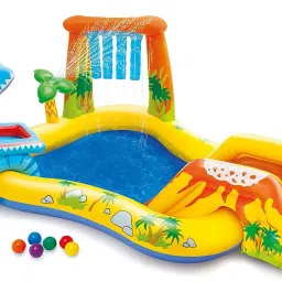 Dinosaur Swimming Pool Play Centre Free-standing Bathtub-20