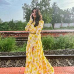 Printed Georgette Stitched Anarkali Gown-image-25