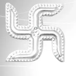 KMJ Pure Silver(chandi) Swastik/Sathiya for Pooja Temple Decorative Showpiec_i30 Decorative Showpiece - 2 cm-image-88