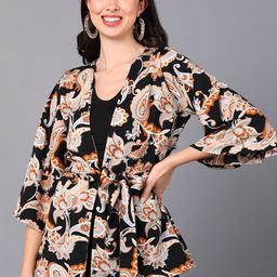 Fashfun Women Printed Tie-Up Shrug-image-71