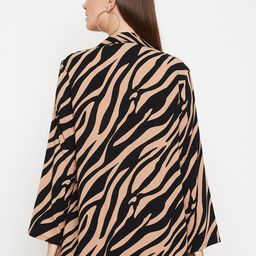 Fashfun Women Abstract Printed Open Front Shrug image 4