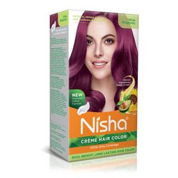 Nisha Henna Extracts Creme - Wine Burgundy-54