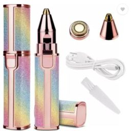 DENDUES 2 In 1 Eyebrow Machine For Women Face Lips Nose Hair Removal Fully Waterproof Body Groomer 60 min Runtime 2 Length Settings-4