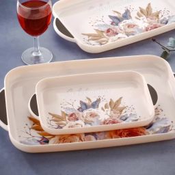 Premium Quality Plastic Set of 3 Serving Tray For Daily Kitchen Use Tray Tray-image-133