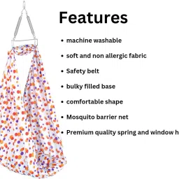 kian Baby net swing cradle with spring and window hanger image 4
