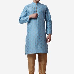 ROYAL KURTA Men Ethnic Motifs Printed Kurta with Pyjamas-image-69