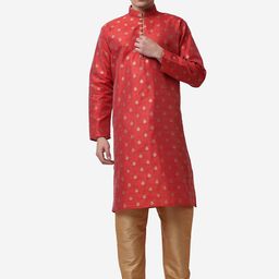 ROYAL KURTA Men Ethnic Motifs Printed Kurta with Churidar-image-75