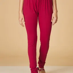 Fabindia Red Cotton Churidar Length Leggings-image-37