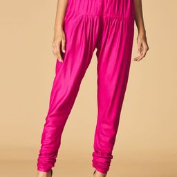 Fabindia Women Viscose Silk Regular Fit Churidar-picture-37
