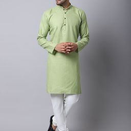 Kaifoo Men Cotton Blend Kurta with Churidar-image-38