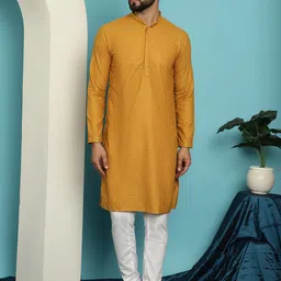 SOJANYA Embroidered Pure Cotton Straight Kurta With Pyjamas-picture-12