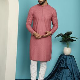 SOJANYA Ethnic Motifs Embroidered Pure Cotton Kurta with Churidar-picture-23
