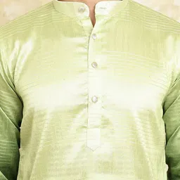 SOJANYA Striped Regular Sequined Jacquard Kurta With Churidar image 2