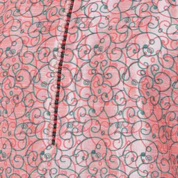 DEYANN Men Peach-Coloured Regular Dupion Silk Kurta with Churidar image 2