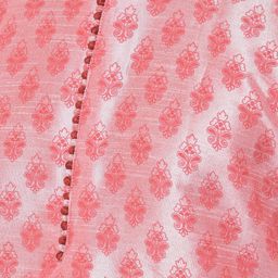 DEYANN Men Peach-Coloured Regular Dupion Silk Kurta with Churidar image 5